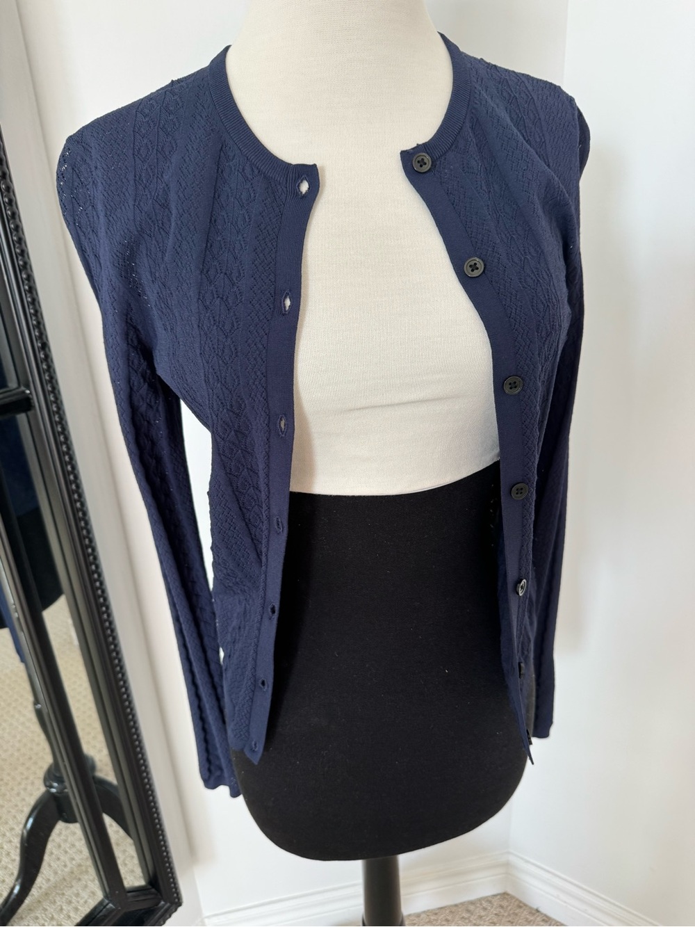 Kit and Ace Navy Button-Up Women's Cardigan